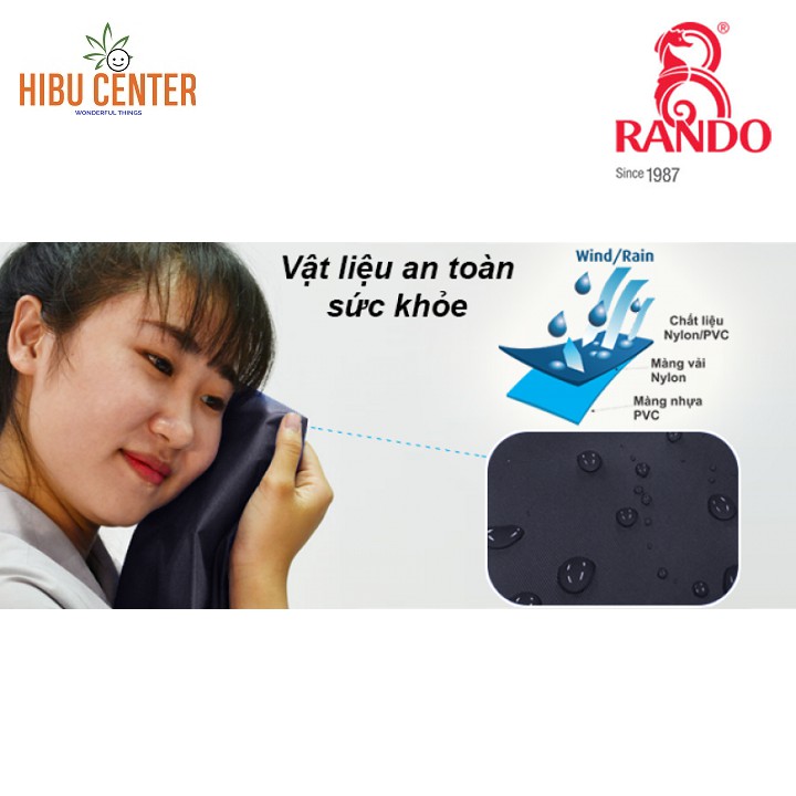 Áo Mưa Bộ RANDO Eco ASUM-01 | Không Co Giãn - Không Thấm Ướt | Tiết Kiệm - Thời Trang | Hibucenter