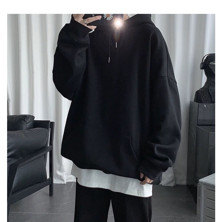 Áo Hoodie Nam Nữ Nỉ Bông Form Rộng HD1 - Áo Tay Bồng Unisex Ullzang có mũ mới nhất 2022