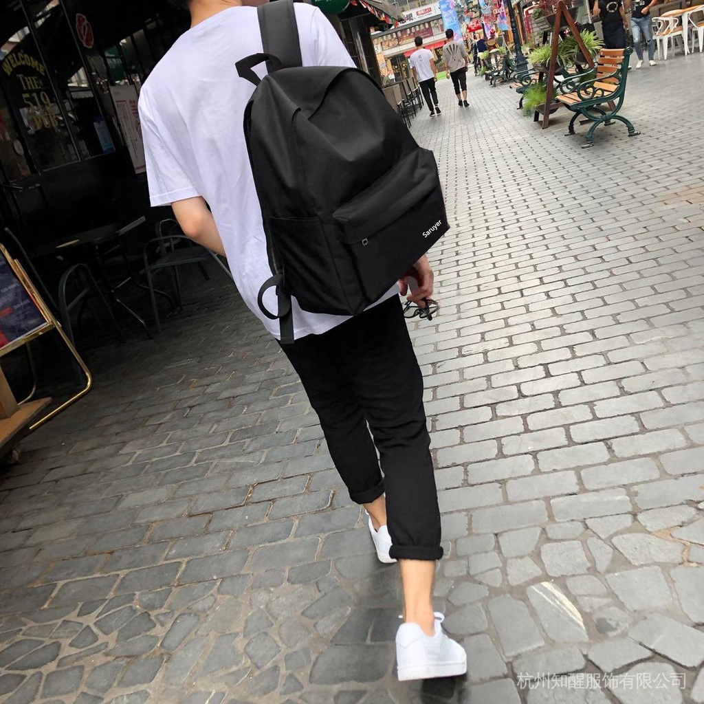 Women's Travel junior high school student simple high school backpack capacity schoolbag College student Korean style ultra light men's backpack