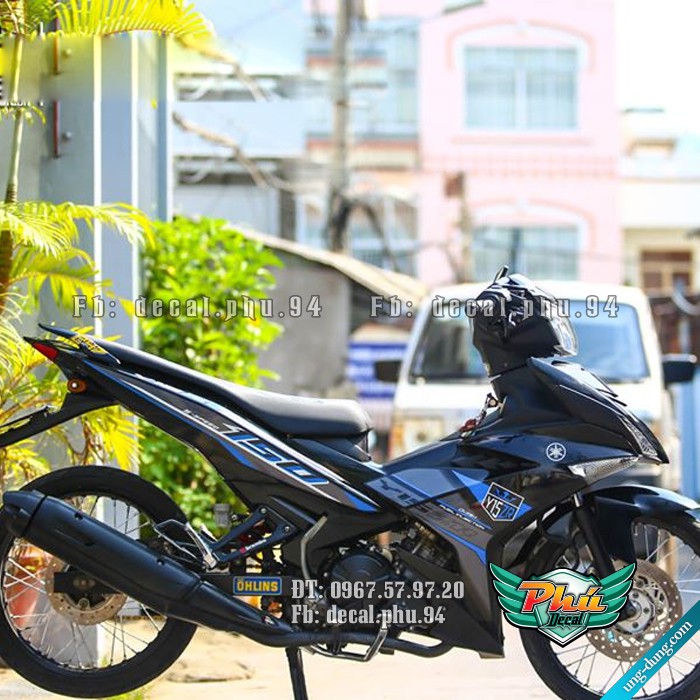 Tem rời Exciter 150 Y15 ZR đen xám (W)