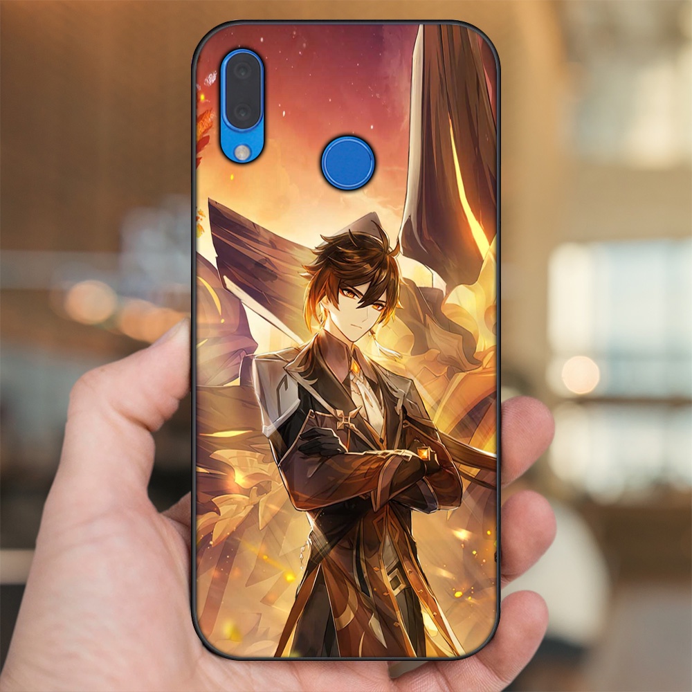Ốp lưng Huawei Nova 3, Nova 3i, Nova 3e, P20 Lite viền đen in hình Zhongli Genshin Impact