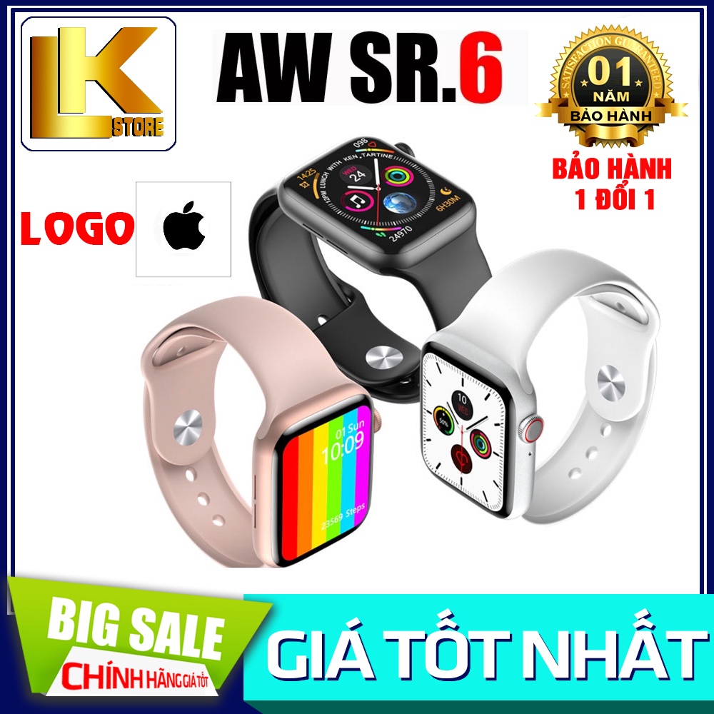 Đồng Hồ Thông Minh SERI6 - Tràn Viền LOGO TÁO - BẢO HÀNH ĐỔI MỚI