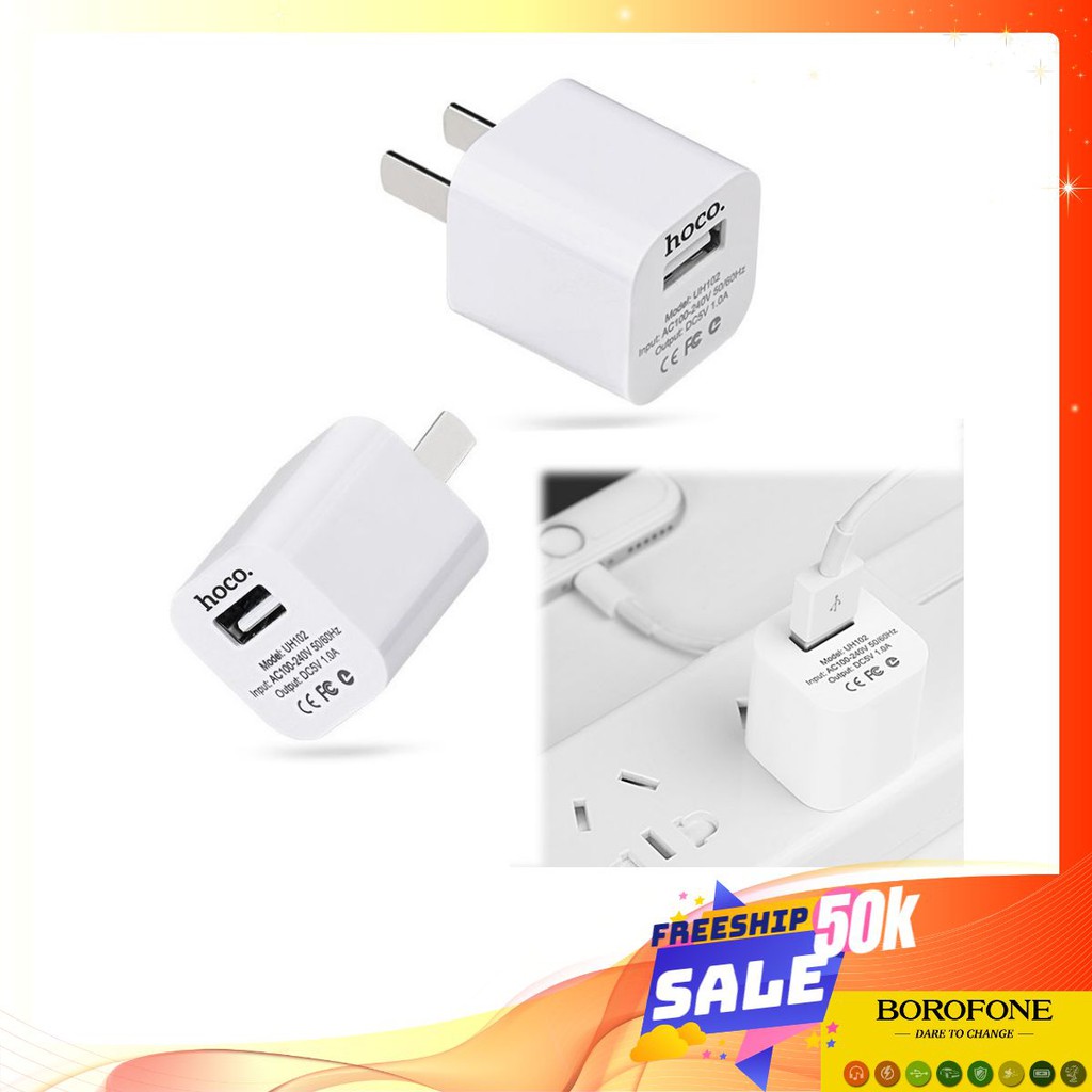 Củ sạc iPhone Hoco UH102 Chính Hãng Hỗ trợ sạc nhanh Cho IPad Pin Sạc Dự Phòng Cáp Sạc Tai nghe Bluetooth Airpods | BigBuy360 - bigbuy360.vn