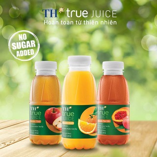 Bộ 03 Sữa trái cây (Vị Táo, Cam, Gấc) TH TRUE JUICE 350 ML ngon khó cưỡng