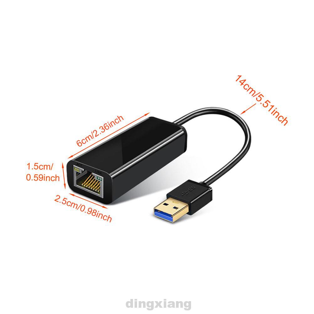 Ethernet Adapter Accessories Black Portable Network Card Gigabit Desktop Computer USB3.0 To RJ45 RTL8153 For Win 7 8 10