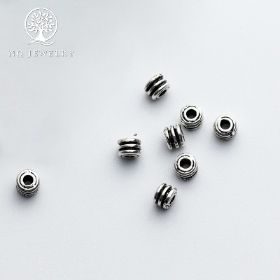 Charm bạc chặn hạt họa tiết lo xo - NQ Jewelry