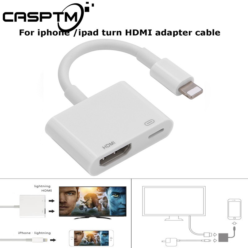 Đầu chuyển đổi cổng sạc lightning sang cổng kỹ thuật số AV TV HDMI cho iPad và iPhone 6/6s/7/7+