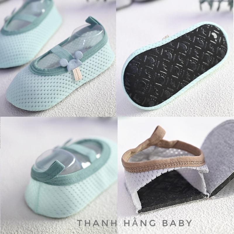 Giày Tập Đi, Giày Trẻ Em Lưới Thông Hơi Cho Các Bé Thanh Hằng Baby 9 Đến 12 Cm