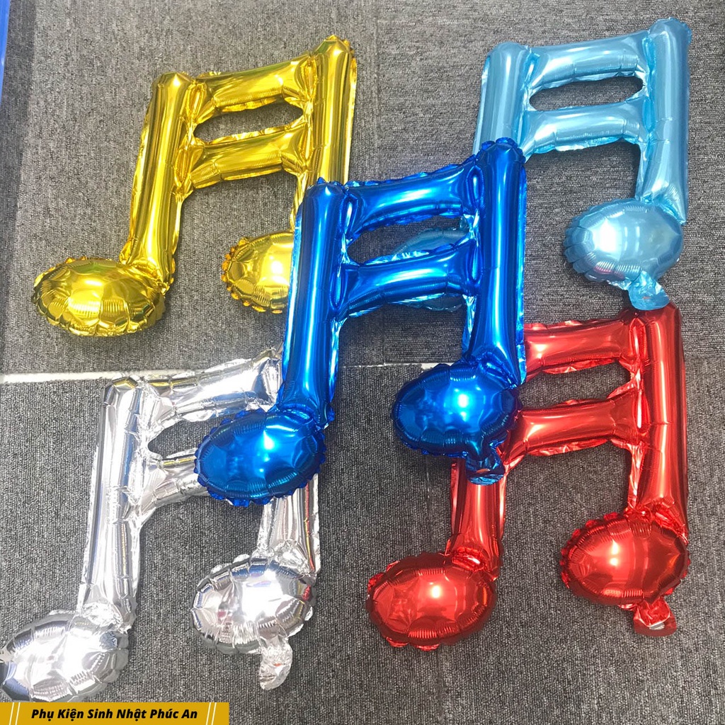 Bóng kiếng nốt nhạc kép 36cm trang trí sinh nhật HPBD