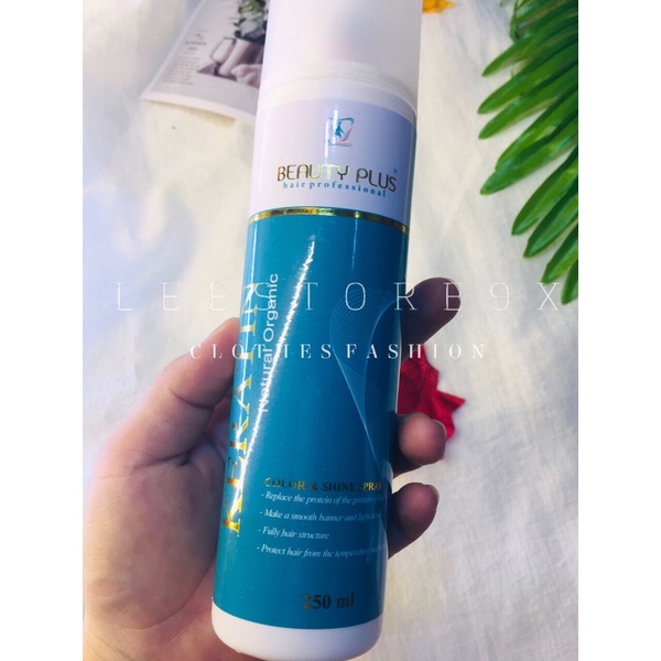 Xịt dưỡng giữ màu nhuộm và dưỡng tóc keratin Beauty Plus 250ml