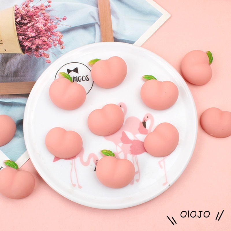 Siêu dễ thương Silicone màu hồng đào Đồ chơi Bóp dành cho Người lớn Trẻ em Căng thẳng Giảm căng thẳng Đồ chơi Thần tài Giải nén Trang trí Thiết bị-OLO