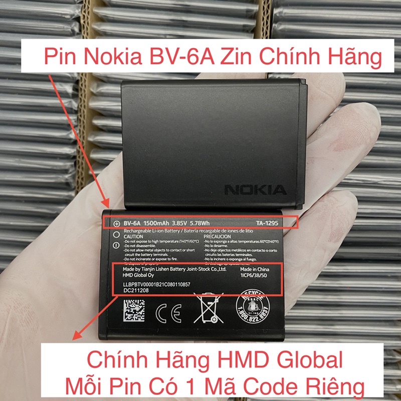 Pin Nokia BV-6A 1500mAh Zin Chính Hãng