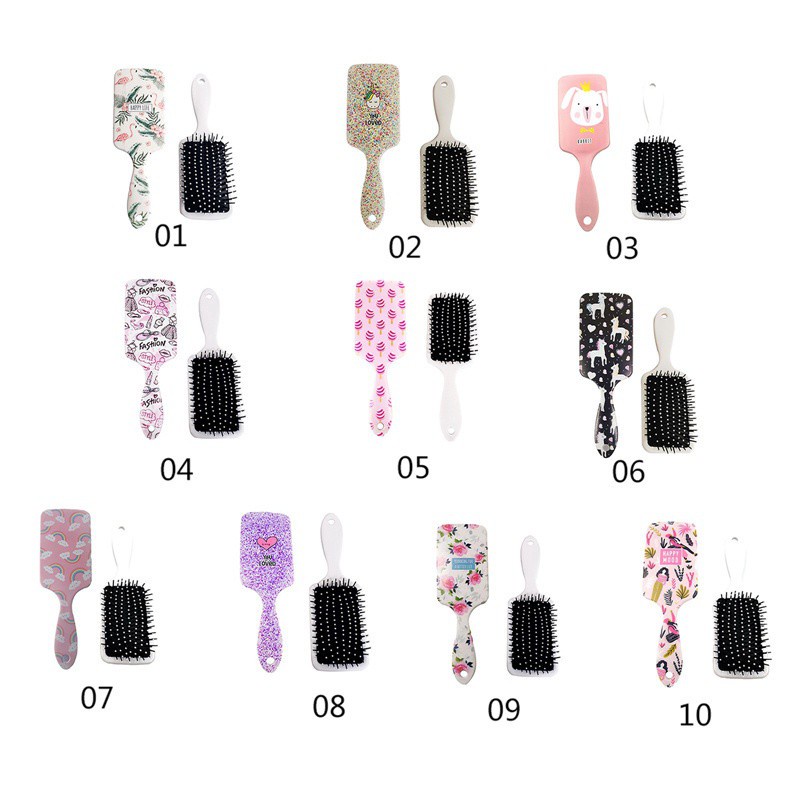 Lược Chải Tóc Gỡ Rối Họa Tiết Chim Hồng Hạc Hoạt Hình