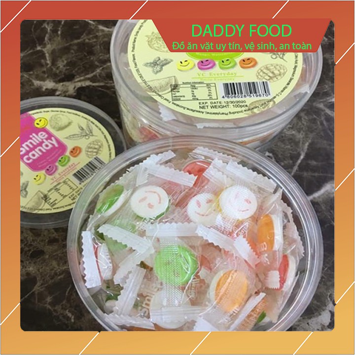 Kẹo Smile Candy thơm mùi trái cây,hàng mới sản xuất hạn sử dụng còn dài thoải mái bảo quản