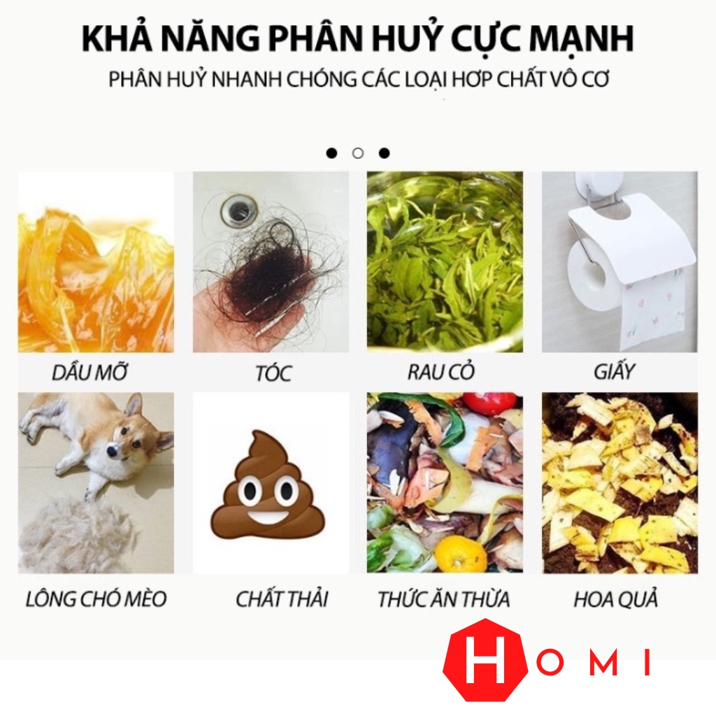 Bột thông cống Toilet, Chậu rửa mặt, Bồn rửa bát – Xử lý tắc nghẽn đường ống, bồn cầu cực mạnh, Khử mùi hôi - Dhomi