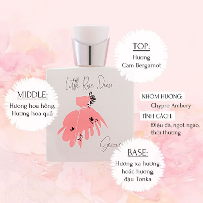 NƯỚC HOA GENNIE - LITTLE ROSE DRESS 50ML - LAURA ANNE