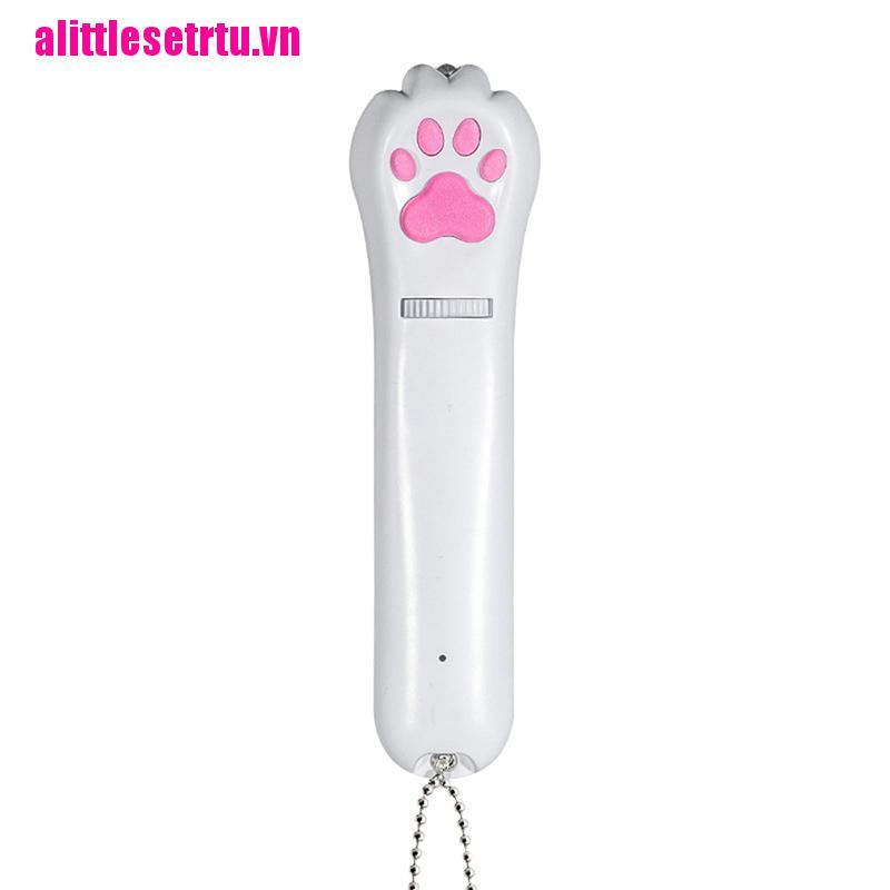 【Trvn】Usb Rechargeable Cat Super Laser Pointer Pen Uv Pet Toy Flashlight 3 in