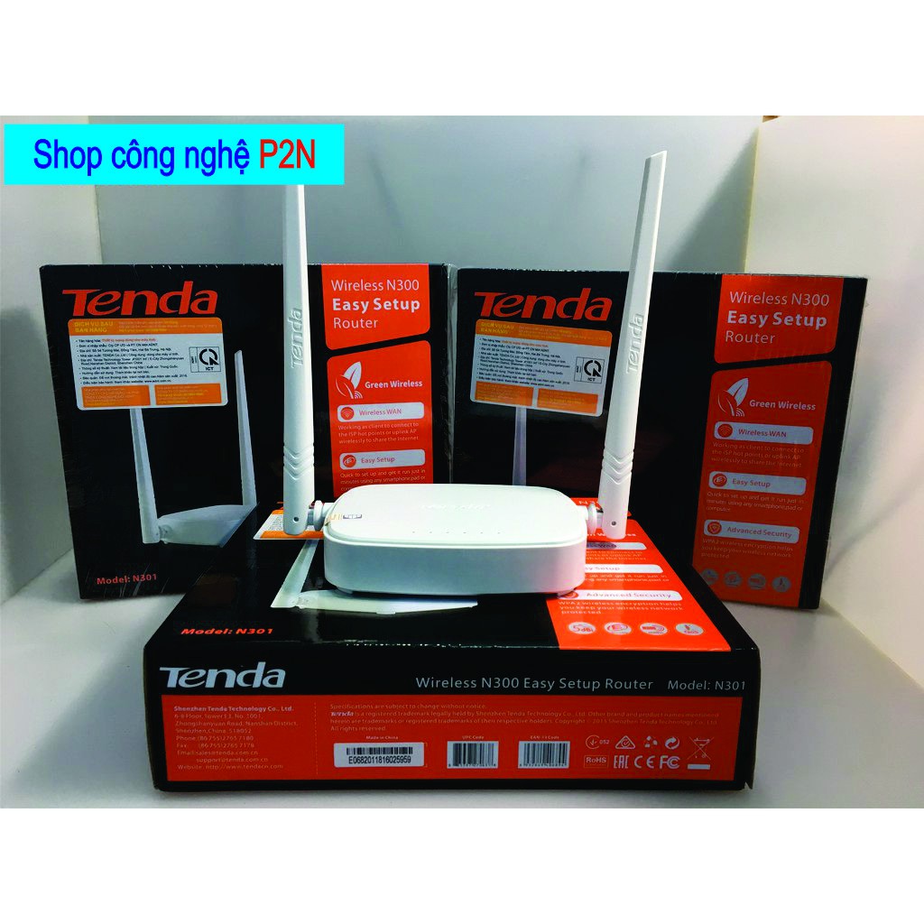 [Chính hãng] TENDA N301 - Bộ phát WIFI 2 râu tốc độ 300Mbps bảo hành 36 tháng | BigBuy360 - bigbuy360.vn