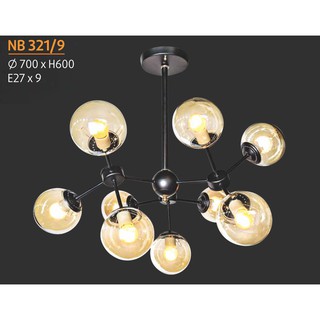 Đèn chùm trang trí kiểu hiện đại VKT-NB-321/9 ( Tặng kèm bóng đèn chuyên dụng )