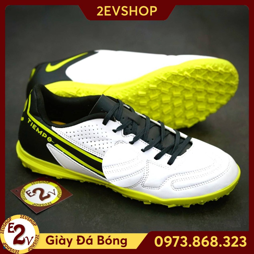 Giày đá bóng nam cỏ nhân tạo 𝐓𝐢𝐞𝐦𝐩𝐨 𝐋𝐞𝐠𝐞𝐧𝐝 𝟗 𝐀𝐜𝐚𝐝𝐞𝐦𝐲 Trắng Vàng, giày đá banh thể thao - 2EVSHOP