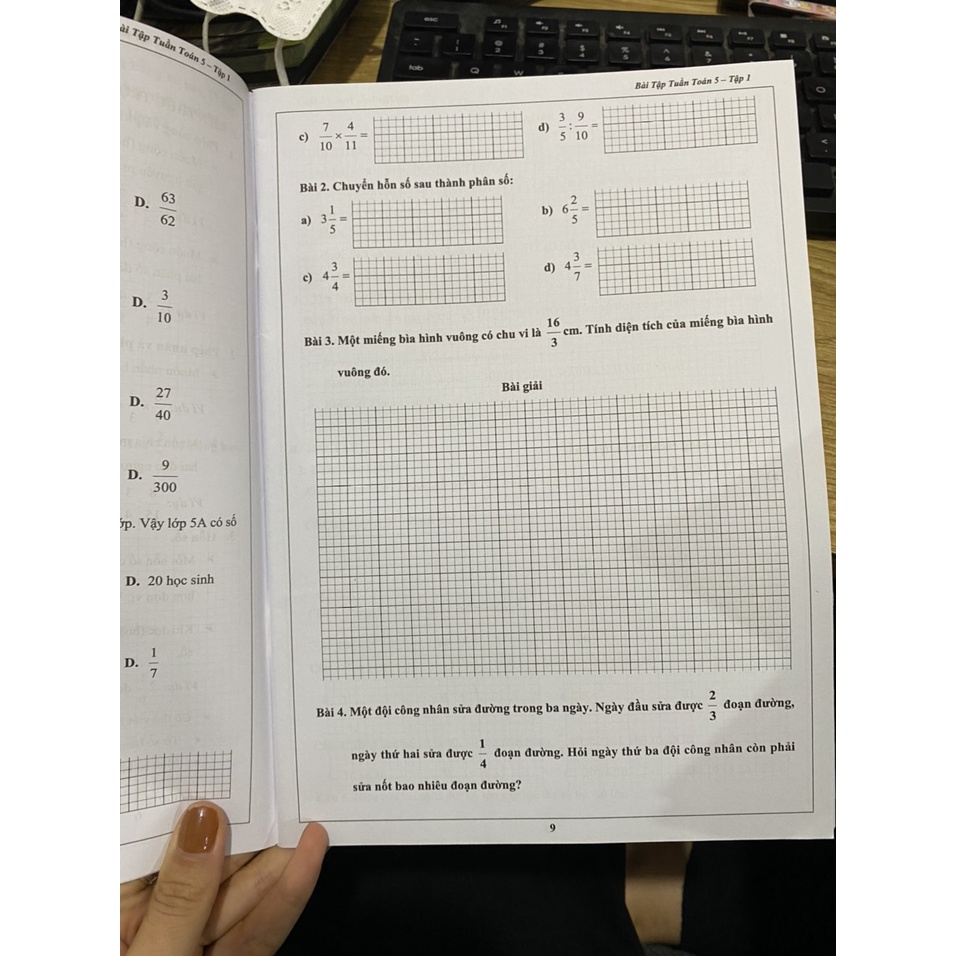 Sách - Bài tập tuần toán 5 tập 1