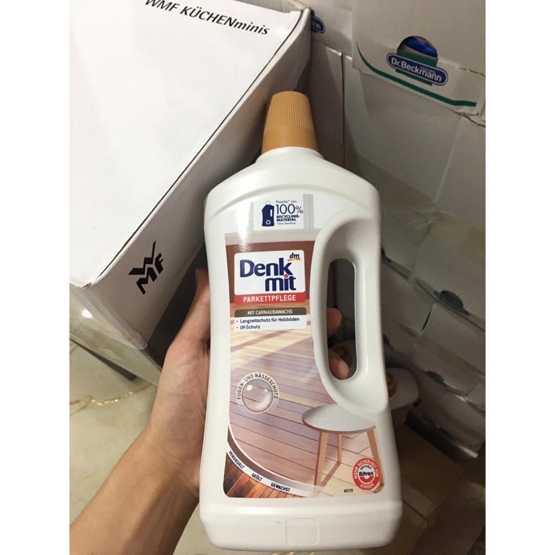 Nước lau sàn gỗ Denkmit Parkettpflege dung tích 1L - nội địa Đức