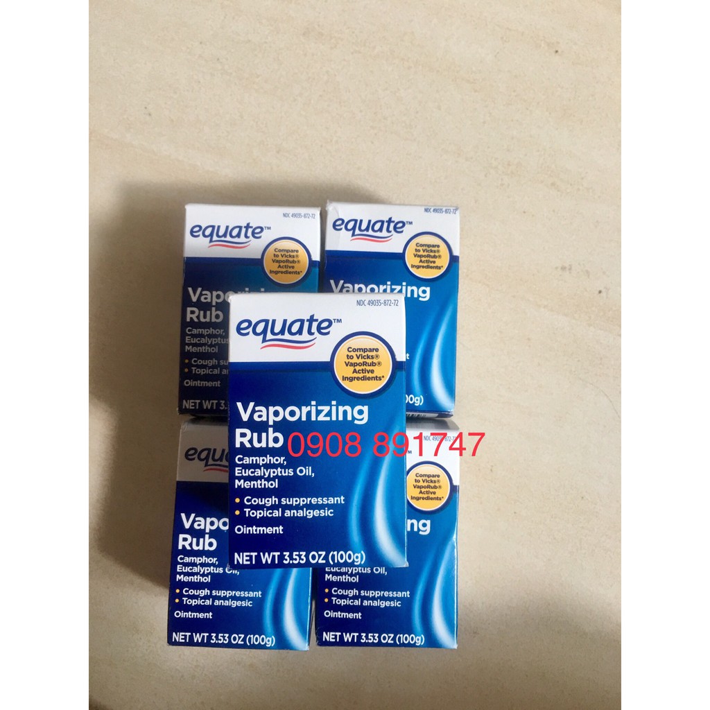 DẦU EQUATE VAPORIZING  RUB 100G