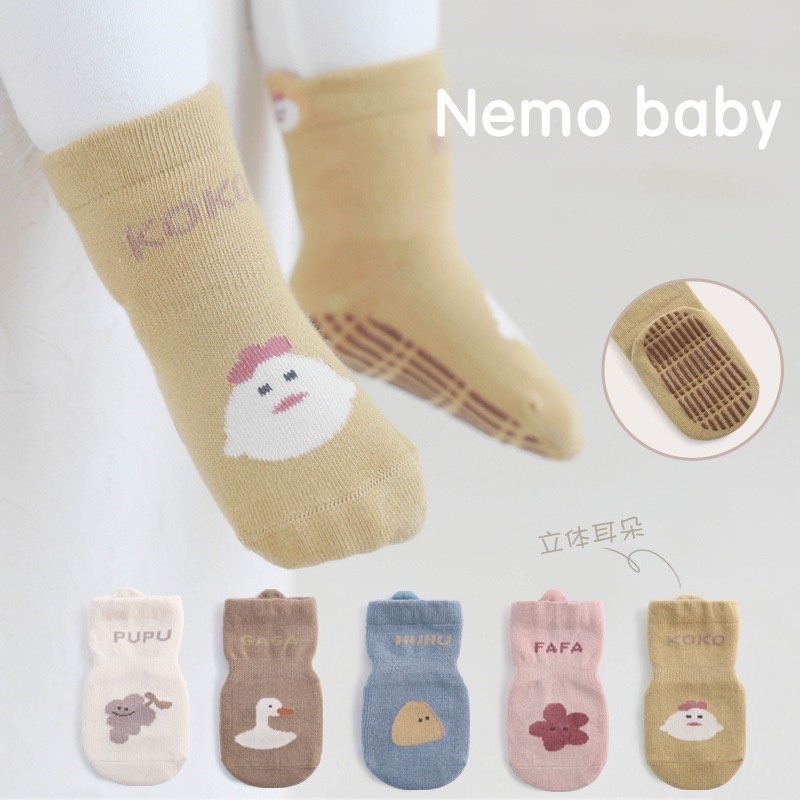 Tất cổ cao có đế chống trượt cho bé 0-5 tuổi, tất Nemo Baby