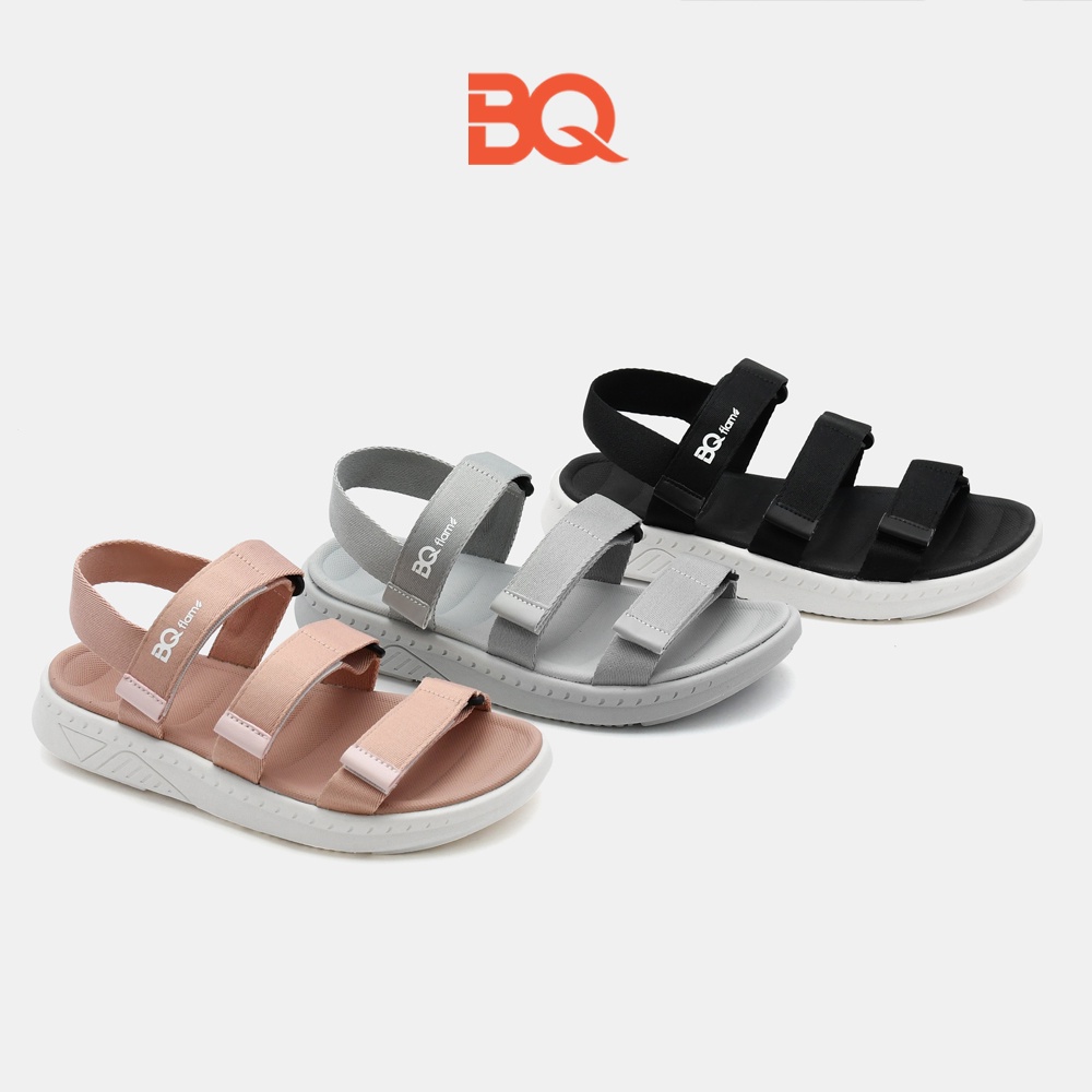 Giày sandal nữ đi học đẹp 3 quai ngang đế cao 2 phân SD BQ040