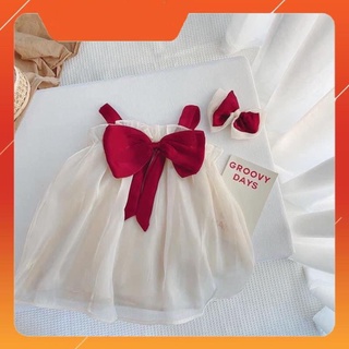 c5 Váy 2 dây nơ bé gái 8-13kg