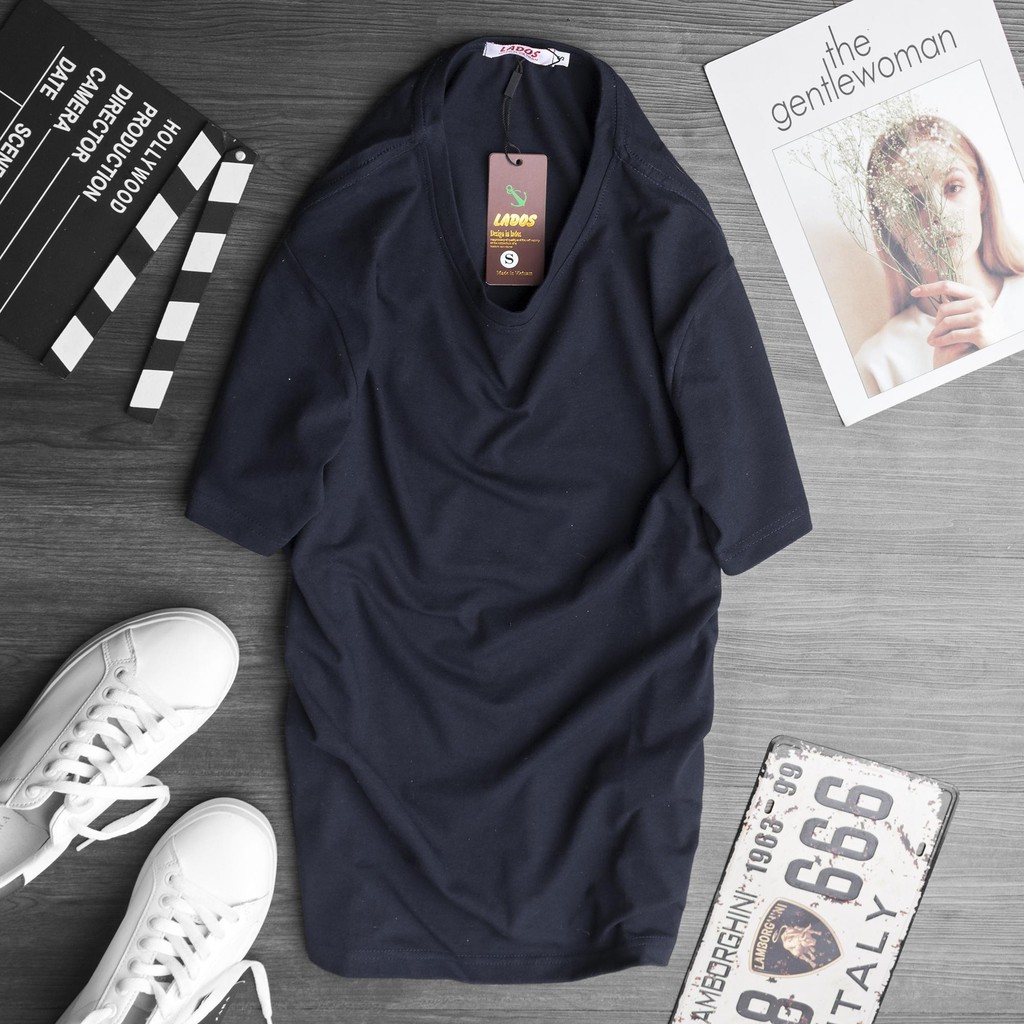 Áo Thun Tee cổ tròn 100% cotton 250gsm Unisex Lados-19144 chất dày dặn, thấm hút, phong cách trẻ trung | BigBuy360 - bigbuy360.vn