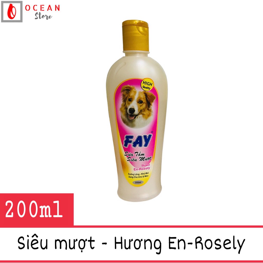 Sữa tắm dưỡng lông siêu mượt, thơm lâu cho chó mèo Fay En-Rosely 200ml