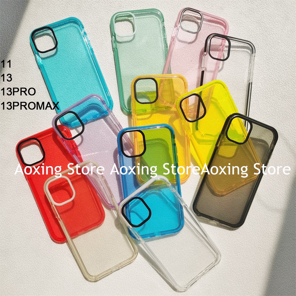 Ốp Điện Thoại TPU + PC 12 Màu Neon Thời Trang Mới Cho IPhone 11 13 Pro Max