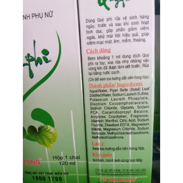 Dung dịch vệ sinh phụ nữ Quý Phi