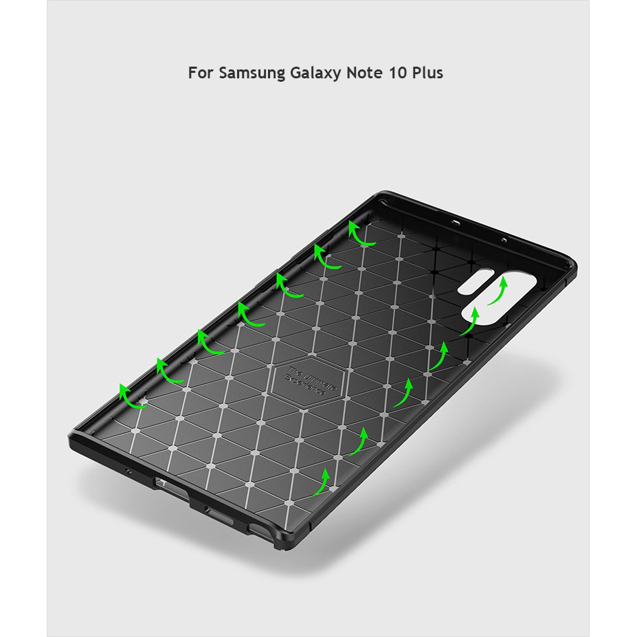 Ốp điện thoại sợi cacbon chống trầy xước nhiều màu tùy chọn cho Samsung Galaxy Note 10 Plus