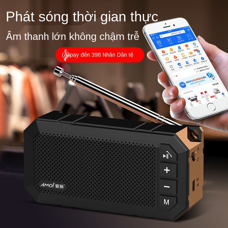 Đài không dây Amoi K1, loa bluetooth, sub siêu khủng, máy đánh bài cũ