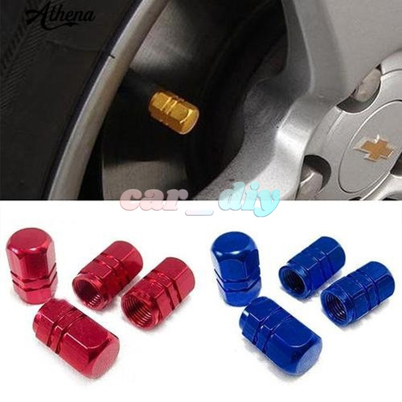 Set 4 Nắp Van Bánh Xe Bằng Nhôm Chuyên Dụng Cho Xe Hơi/ Xe Tải/ Xe Máy
