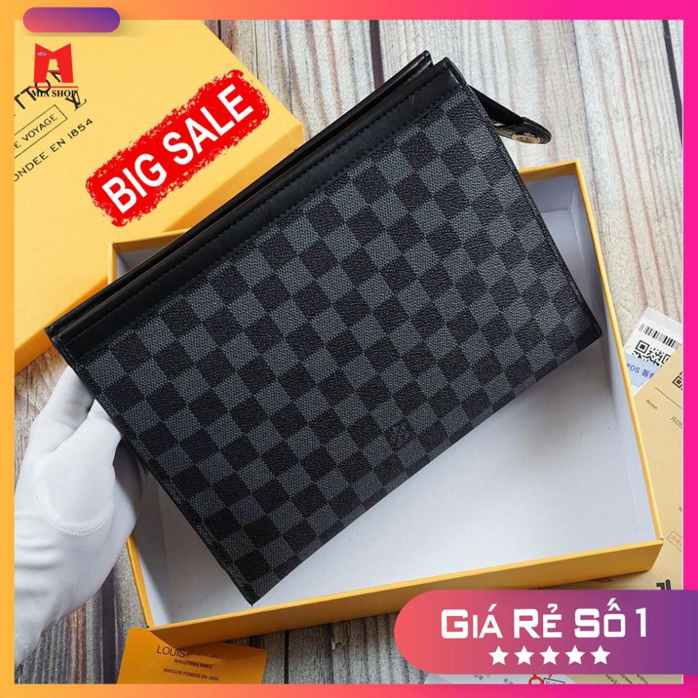 Ví cầm tay nam nữ bản to kẹp nách Unisex giá sỉ đựng được nhiều đồ QCLV2 | BigBuy360 - bigbuy360.vn