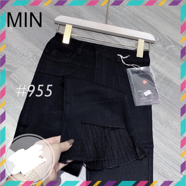 Quần skinny ống loe ren pha vải co dãn SM16256 quan skiny chat dep
