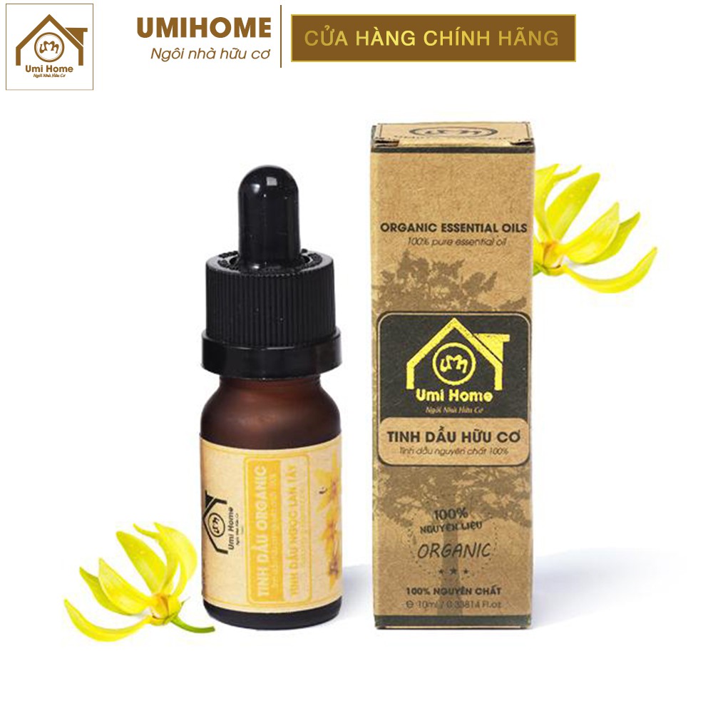 Combo 3 loại Tinh Dầu UMIHOME gồm Ngọc Lan Tây, Hương Nhu Trắng, Bạc Hà (10mlx3) hữu cơ nguyên chất