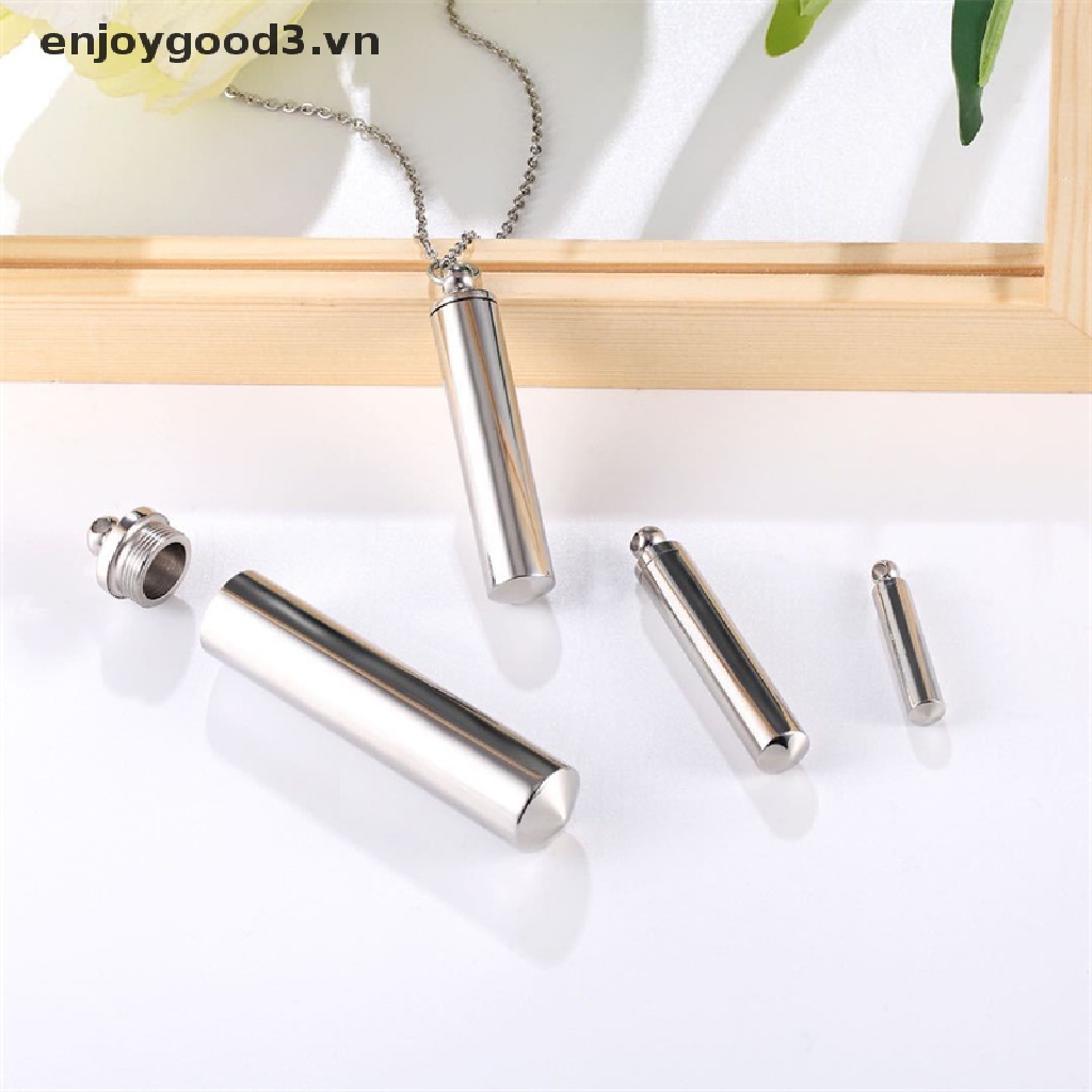 Dây chuyền mặt ống trụ thép không gỉ thời trang cho nữ