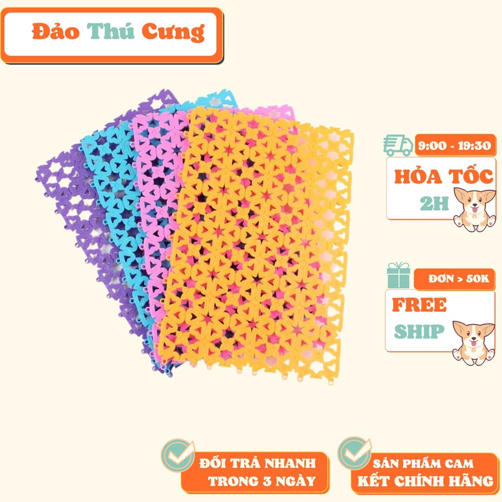 Tấm Nhựa Lót Sàn &amp; Chuồng Chống Lọt Chân Cho Chó Mèo
