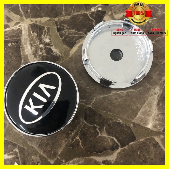 1 CHIẾC Logo chụp mâm  ốp lazang vành bánh xe ô tô hãng xe KIA - Đường kính 60mm KIA-60