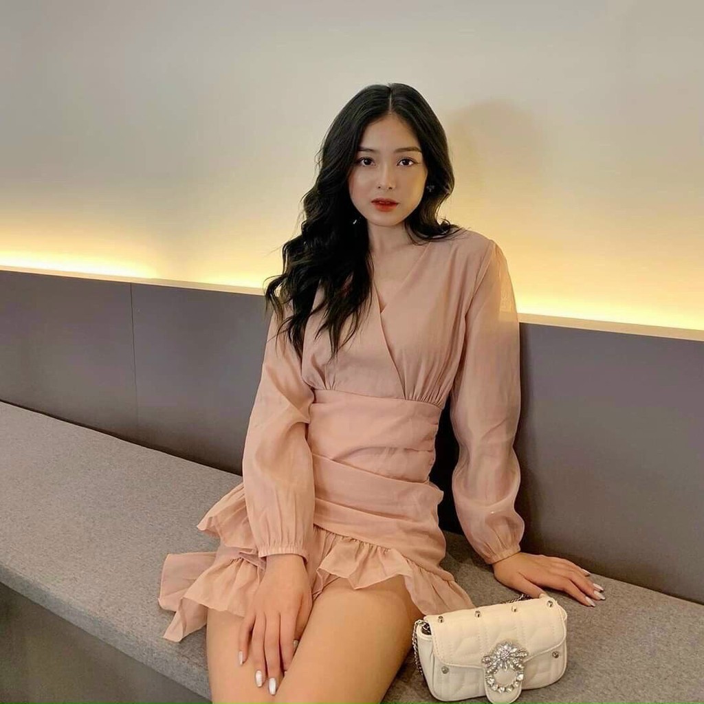 [Mã SKAMA06 giảm 8% tối đa 50K đơn 250K] Đầm Đắp Chéo Bèo ( Kèm ảnh thật) | BigBuy360 - bigbuy360.vn