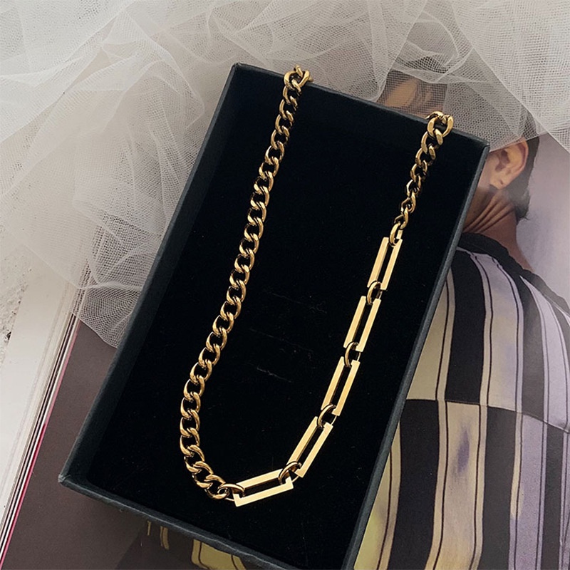 Dây Chuyền Mạ Vàng 18K Bằng Thép Không Gỉ Phong Cách Retro Thời Trang Cho Nữ