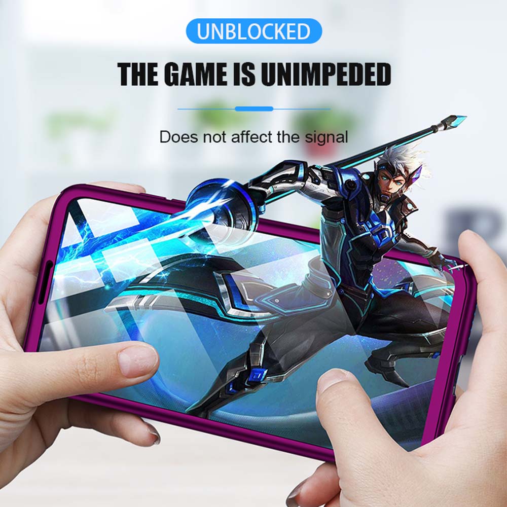 Ốp điện thoại bảo vệ toàn diện 360 độ cường lực cho realme 5 5i 6i 5s c1