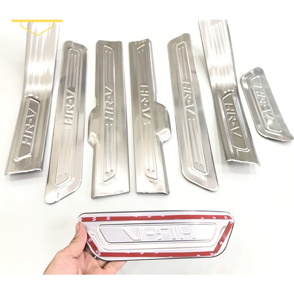Ốp bậc cửa, nẹp cửa xe Honda HRV 2018 -2023 Mẫu Inox Cao Cấp chống trầy xước tốt