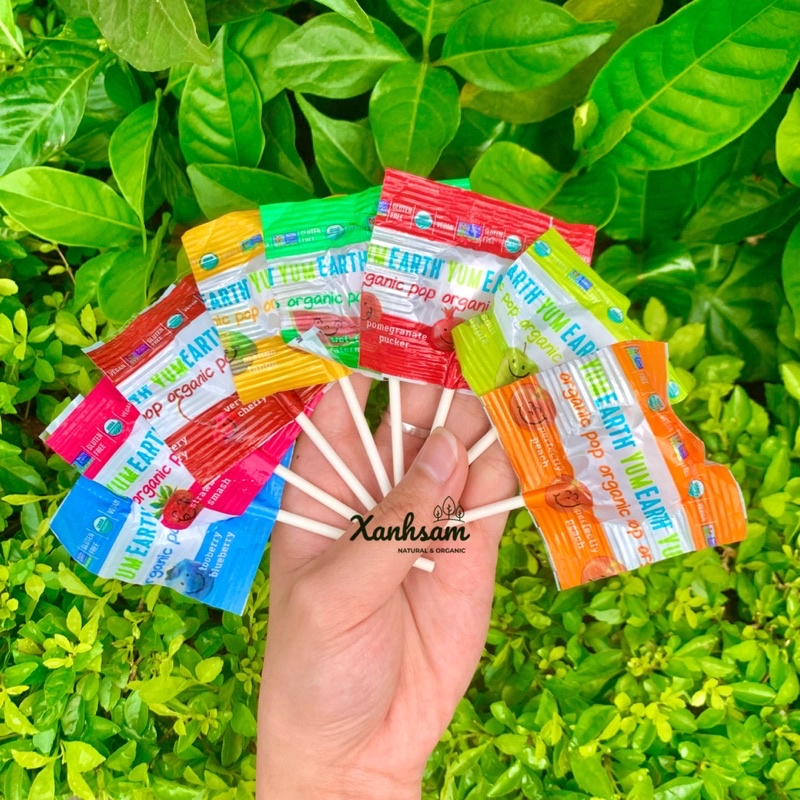 Kẹo Mút Hữu Cơ Yumearth - XanhSam