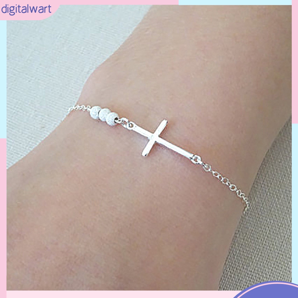 Vòng Tay Chuỗi Hạt Mặt Thánh Giá Thời Trang Cho Nữ