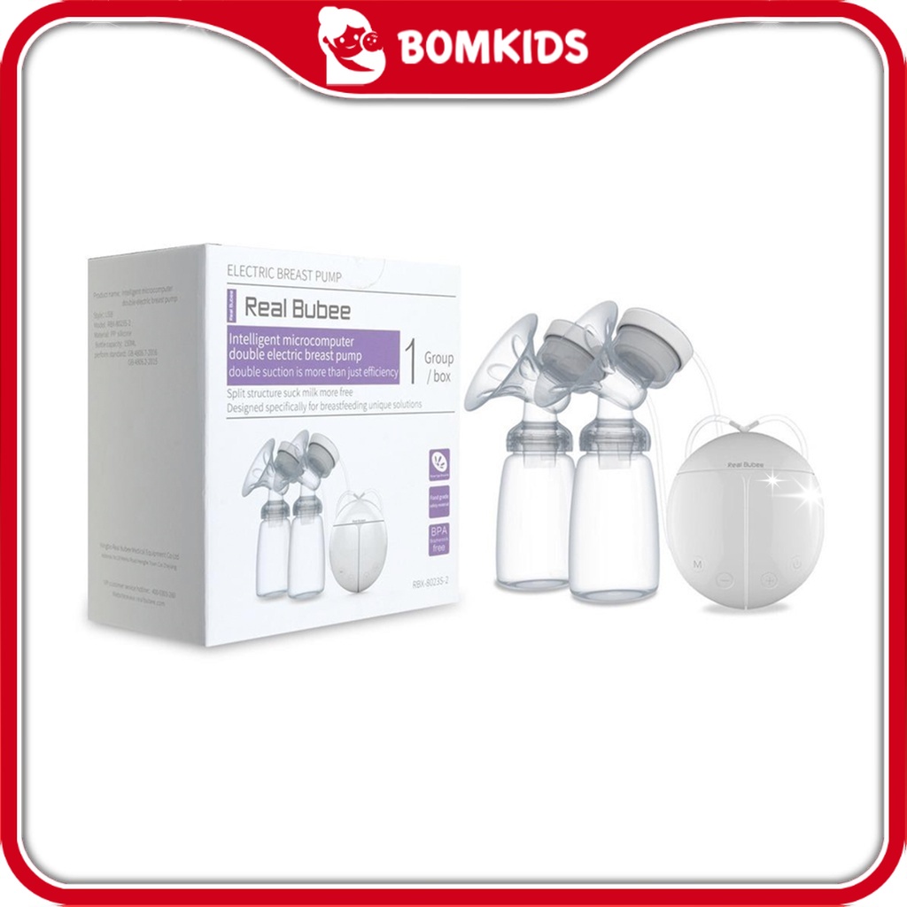Máy Hút Sữa Điện Đôi Real Bubee Bomkids